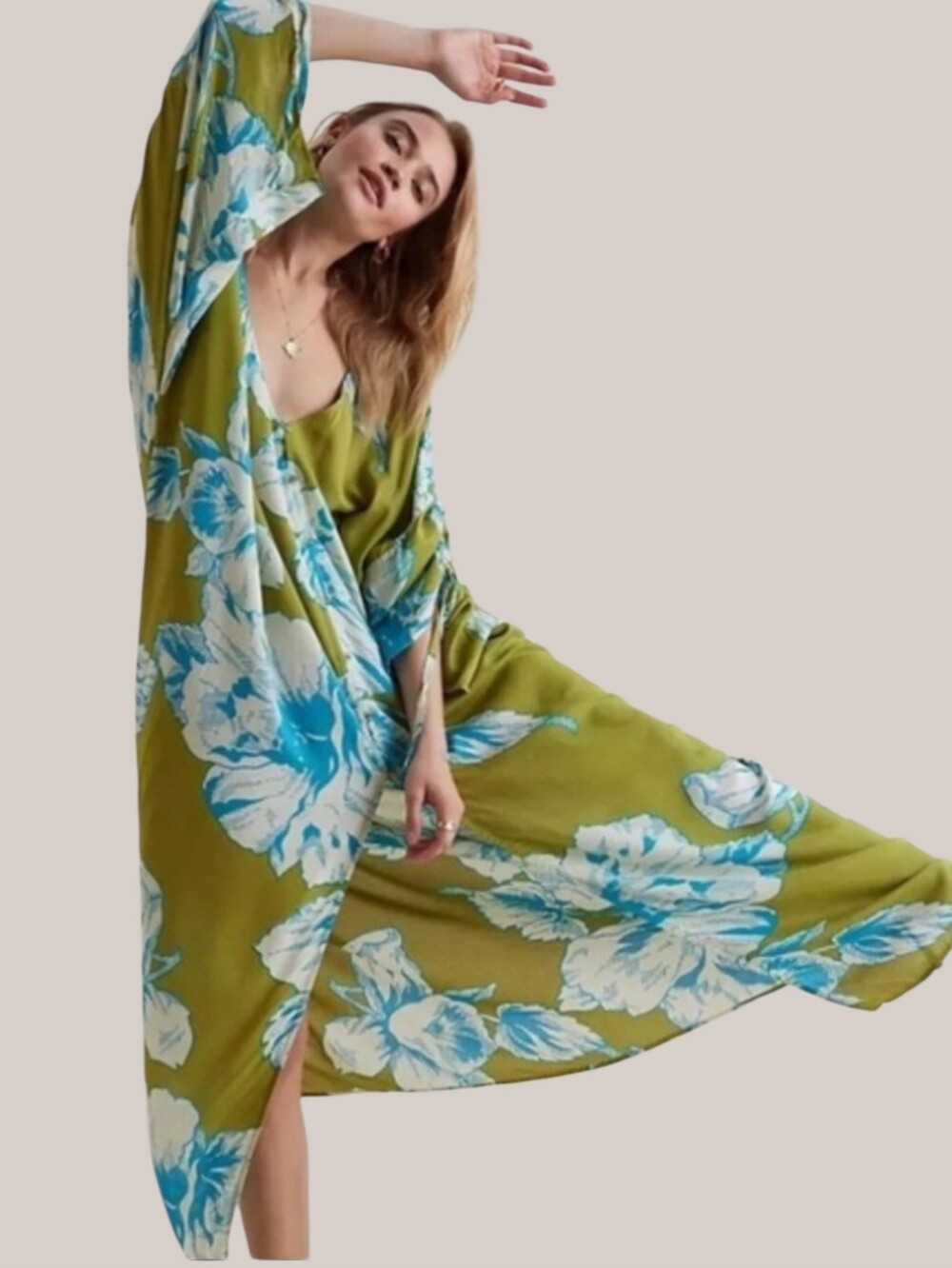 Anthropologie Floral Maxi Kimono Duster XSmall / Small